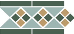 Top Cer Octagon New Border Lisbon with 1 strip (Tr.13, Dots 18+03, Strips 18) Бордюр 28х15 см