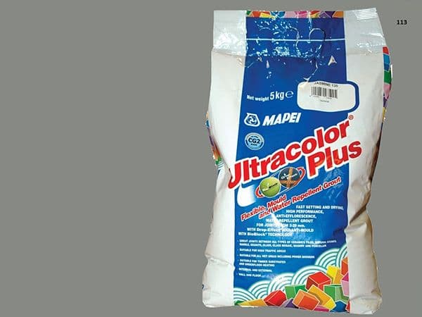 Mapei Ultracolor Plus № 113 затирочная смесь (Тёмно-серый) 5 кг