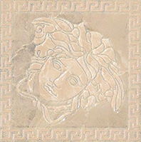 Versace Marble 240384 Tozzetto Medusa Lappato Beige Lev Вставка 14,4х14,4 см