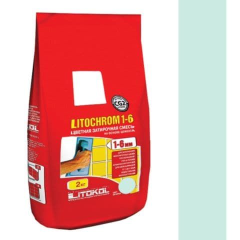 Litokol Затирочная смесь Litochrom 1-6 С.100 светло-зелёный мята алюм.мешок 2 кг