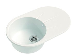 Мойка кухонная Ewigstein Rund 50F 1-чаша+ крыло 750*480мм иней