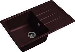 Мойка кухонная Ewigstein Elegant 50F 1-чаша + крыло 762*480мм шоколад