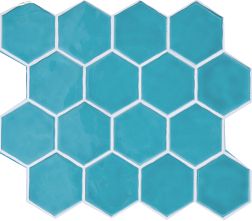 Amadis Fine Tiles Art Deco Glossy on Mesh Aqua Marine Настенная плитка (7,9x9,1) 28х32 см