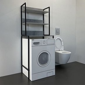 Comforty 00-00011164 Стеллаж для стиральной машины, бетон светлый