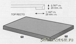 Apavisa Metal Titanium Lapp TOP Angulo Ступень 59,55х59,55 см