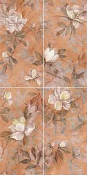 Kerama Marazzi Магнолия VT-B413-4x-11037R Панно 2 Оранжевое Матовое 60х120 (из 4 плиток) см