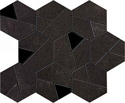 Atlas Concorde Boost Tarmac Mosaico Hex Black Мозаика 25x28,5 см