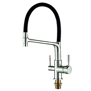 Смеситель для кухни с гибким изливом Oute T61303BL