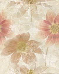 N-ceramica Crema Flower Bunch Панно 50х40 (из 2-х плиток) см