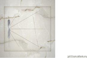 Aquanit Basic Line Душевой поддон из керамогранита, цвет Marble Beyaz, 90х90