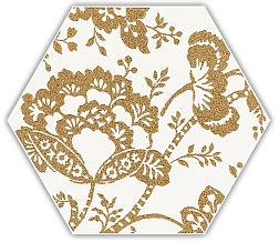 Paradyz Shiny Lines Gold Heksagon Inserto C Декор 19,8х17,1 см