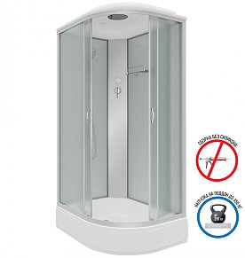 Niagara NG-33394L 130х90 средний поддон, стекло матовое Душевая кабина 130x90
