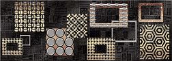 Eletto Ceramica Commesso Nero Geometria Декор 25,1х70,9 см