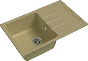 Мойка кухонная Ewigstein Elegant 50F 1-чаша + крыло 762*480мм бежевый