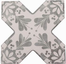 Cevica Becolors Cross Dec. Stencil Grey Керамогранит 13,25х13,25 см