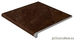 Gres de Aragon Urban Anti-Slip Caoba Коричневая Матовая Ступень фронтальная 29,7х31,5 см