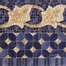 Vives Iliada Cenefa Midas Azul Декор 43,5x43,5 см