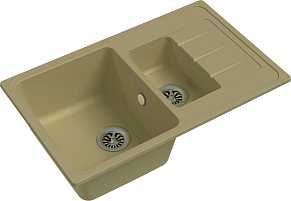 Мойка кухонная Ewigstein Elegant 60KF 1,5-чаши + крыло 782*480мм бежевый