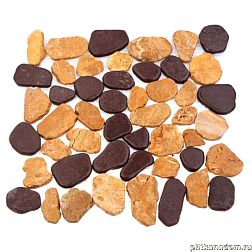 Sekitei Каменная мозаика MS9001 BC MIX Мрамор красно-песочный круглый 32х32 см