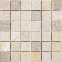 Caramelle Pietrine 7 мм Botticino Pol Бежевая Полированная Мозаика 30,5х30,5х0,7 (4,8х4,8) см