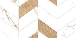 Global Tile Marmaris GT128VG Белая Геометрия Матовая Настенная плитка 25x50 см