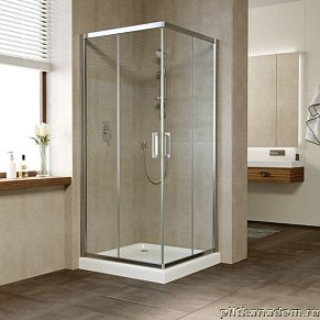 Vegas Glass ZA 0100 01 01 Душевой уголок 100х100 прозрачный