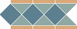 Top Cer Portree Blue Border Синий Матовый Бордюр 19x42,2 см