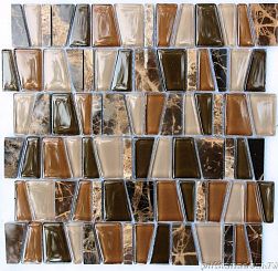NS-mosaic Exclusive series S-849 Стекло, камень Мозаика 30,5х30,5 (2х4) см