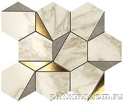 Atlas Concorde Marvel Edge Gold Hex Gris-Calacatta Декор 25,1x29 см