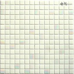 NS-mosaic Econom series MIX23 Мозаика стеклянная белая (сетка) 32,7х32,7 (2х2) см