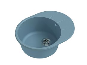 Мойка кухонная Ewigstein Rund 45F 1-чаша+ крыло 580*450мм серый металлик