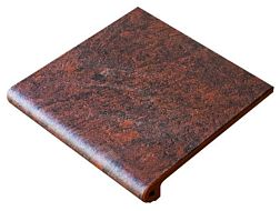 Gres de Aragon Jasper Peldano 24-33 Rojo Ступень фронтальная 33х33 см