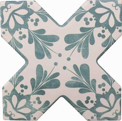 Cevica Becolors Cross Dec. Stencil Lagoon Керамогранит 13,25х13,25 см