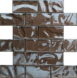 NS-mosaic Exclusive series S-829 Стекло Мозаика 24,8х29,8 (4,8х9,8) см