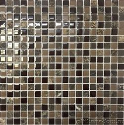 NS-mosaic Exclusive series S-855 Стекло, камень Мозаика 30,5х30,5 (1,5х1,5) см
