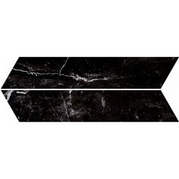 Goetan Ceramica Chevron Marmorea Marquina Черный Матовый Керамогранит 8х40 см