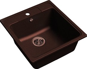 Мойка кухонная Ewigstein Elegant 50 1-чаша 518*478 мм шоколад