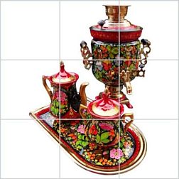 Фотоплитка Русский чай Панно 110.4 30х30 см