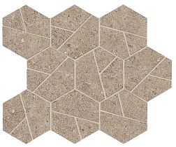 Atlas Concorde Boost Stone Clay Mosaico Hex Декор 25х28,5 см