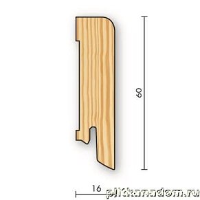 Плинтус Tarkett шпонированный 60х16 мм Кемпас-дуссия