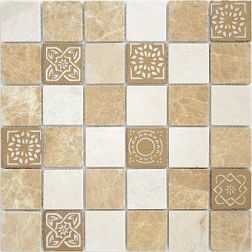 Caramelle Pietrine 7 мм Pietra Mix 1 Matt Бежевая Матовая 30,5х30,5х0,7 (4,8х4,8) см