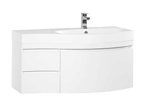 Тумба с раковиной Aquanet Опера 115 R белый (3 ящика)