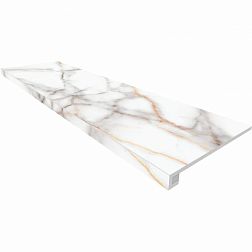 Ametis Supreme SM03 Ferrum Белая Неполированная + Подступенок (14,5x120) Ступень 33х120 см