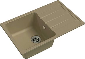Мойка кухонная Ewigstein Elegant 50F 1-чаша + крыло 762*480мм топаз