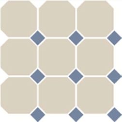 Top Cer Octagon 4416 OCT11-1Ch White 16-Blue Cobalt Dots 11Керамогранит 30x30 см