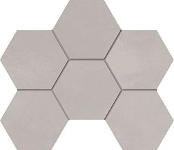 Estima Graffito Light Grey GF01 Hexagon Серая Неполированная Мозаика 25x28,5 см