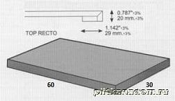 Apavisa Metal Titanium Lapp TOP Angulo Ступень 29,75х59,55 см