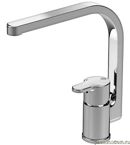 Gustavsberg Nordic 3 GB41203056 Смеситель для кухни с высоким закругленным изливом без переключения подачи воды для посудом