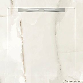 Aquanit Slope Душевой поддон из керамогранита, цвет Marble Beyaz, 80х80