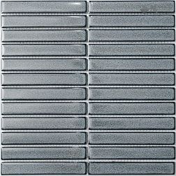NS-Mosaic Rustic series R-327 Керамика Глянцевая Серая Мозаика 29,6х30 (2,2х14,5) см